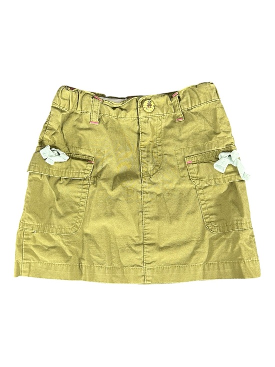 Genuine Kids From Oshkosh Other - Genuine Kids from OshKosh Toddler Olive Green Cargo Skirt with Bows Vintage